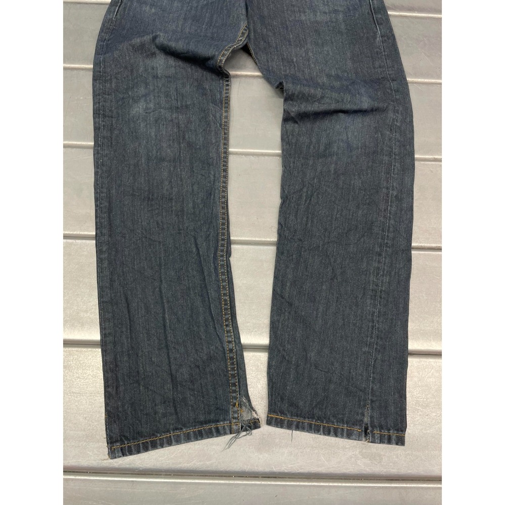 Levis 521 Jeans Slim Taper‎ Mens 32X30 Blue Dark Wash Denim 100% Cotton - Picture 3 of 14